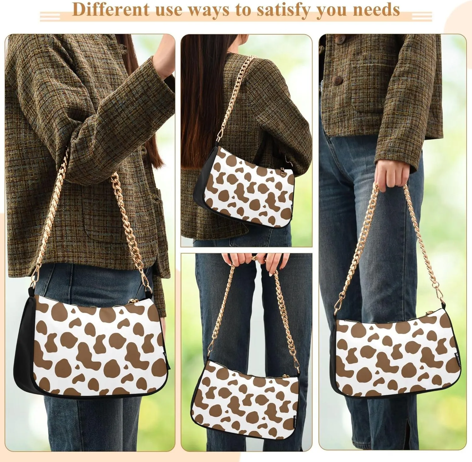 Women's Handbags Tote Crossbody Bag Stylish Purse Ladies Shoulder Bag Handbag Neon Watermelon Black Crescent Bag