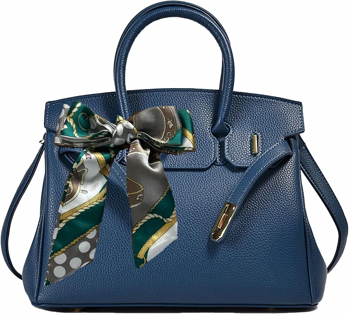 Women's Large Capacity Handbags Simple Shoulder Bags and Crossbody Bag PU Underarm Purses (Dark blue)