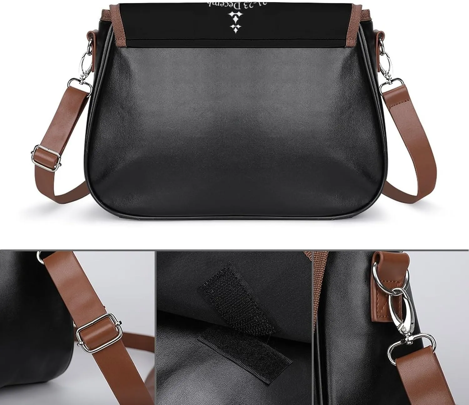 Women's Leather Bag Casual Shoulder Handbag With Adjustable Strap