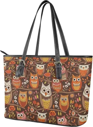 Womens Leather Tote Office Shoulder Bags, Cow Spots PU Leather Tote Bags Boho Shopping Carry Messenger Handbag