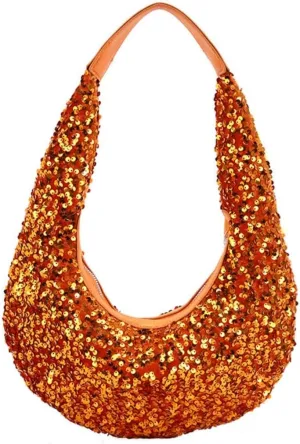 Womens Mermaid Sequins Shoulder Bag Reversible Sequin Handbag Purse Sparkling Tote Shiny Hobo Bag