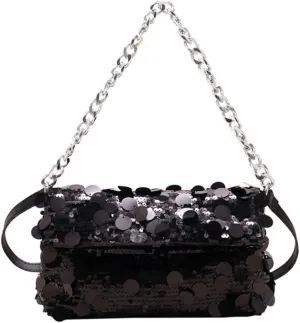 Womens Mermaid Sequins Shoulder Bag Reversible Sequin Handbag Purse Sparkling Tote Shiny Hobo Bag