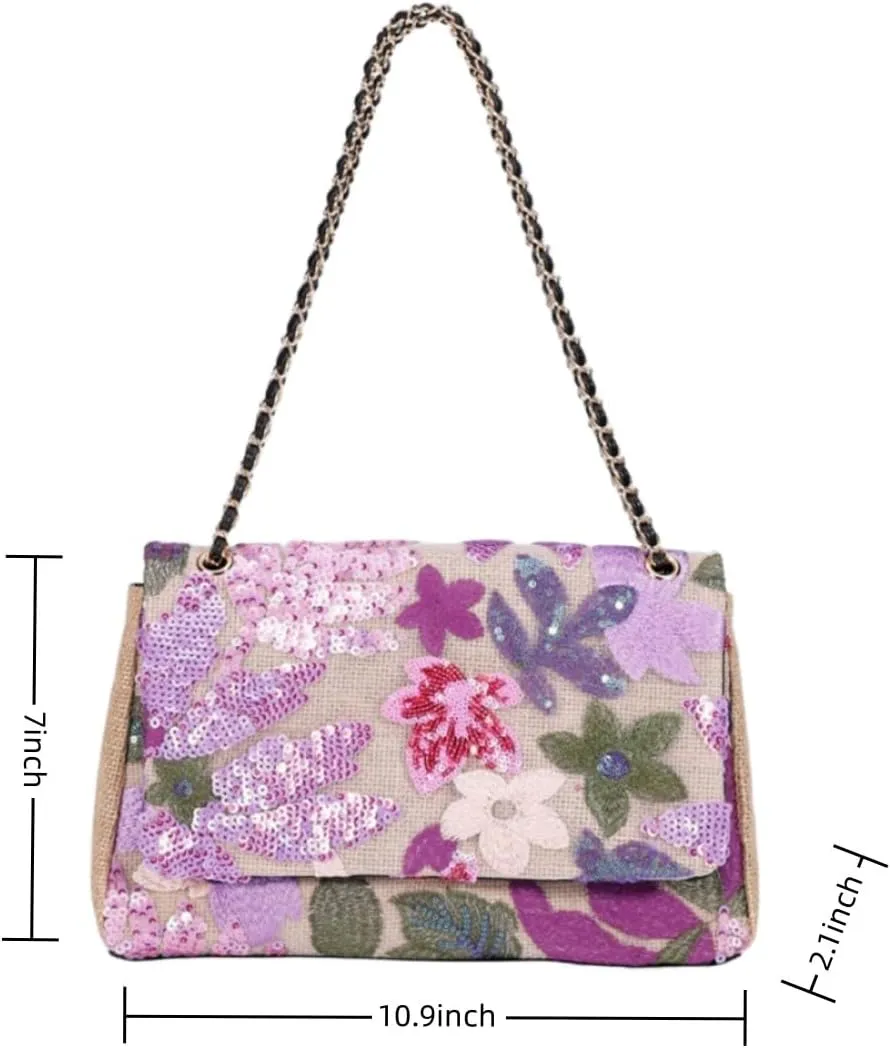 Womens Mermaid Sequins Shoulder Bag Reversible Sequin Handbag Purse Sparkling Tote Shiny Hobo Bag