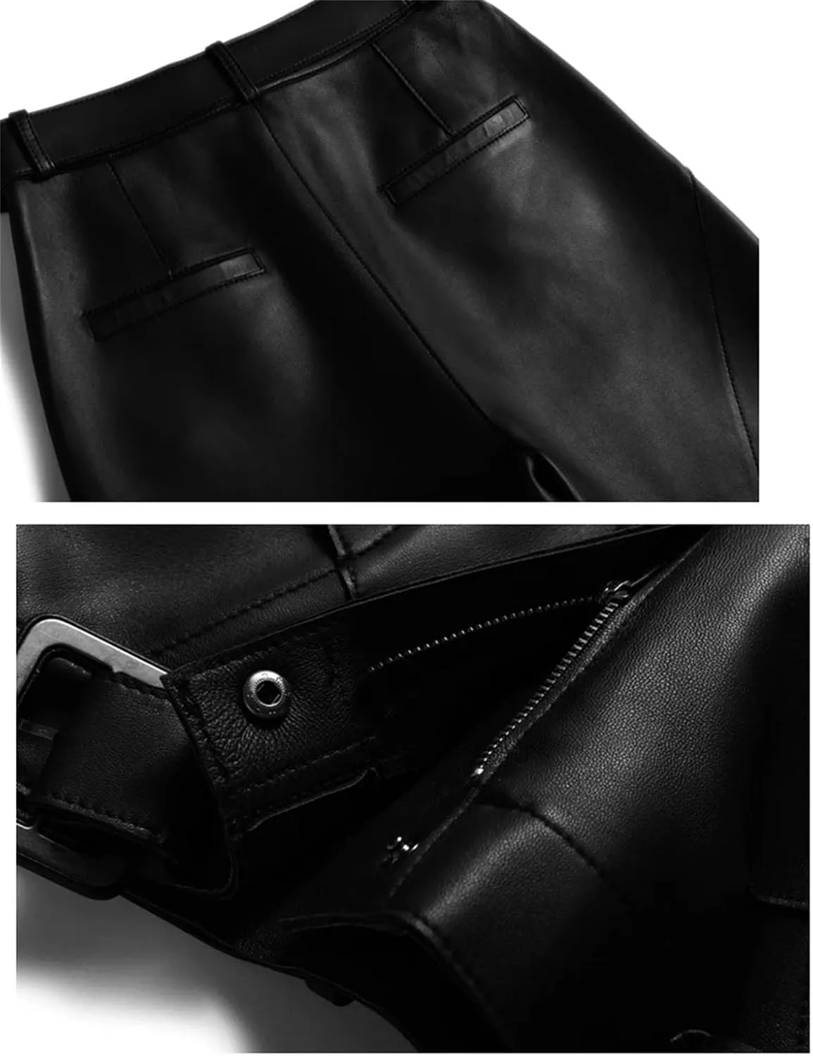 Women’s Metallic Lambskin Leather Shorts Glossy Partywear Club Shorts