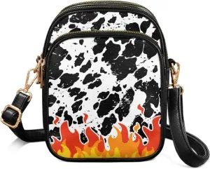 Womens Multi Pocket PU Leather Cross Body Bag Adjustable Strap Shoulder Handbags Cell Phone Purse Wallet
