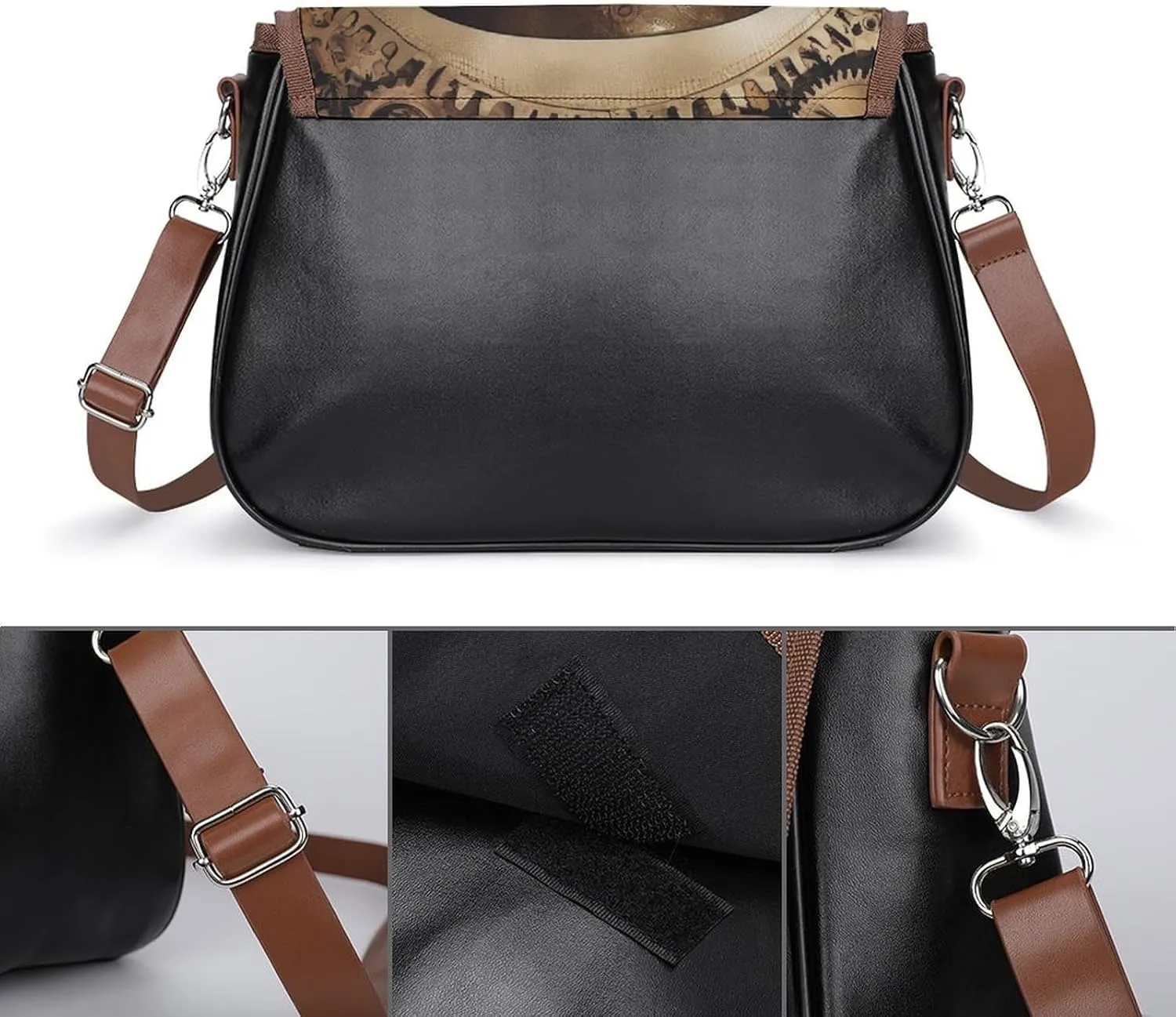 Womens PU Leather Crossbody Bag Lightweight Cellphone Purse Handbags with Adjustable Strap