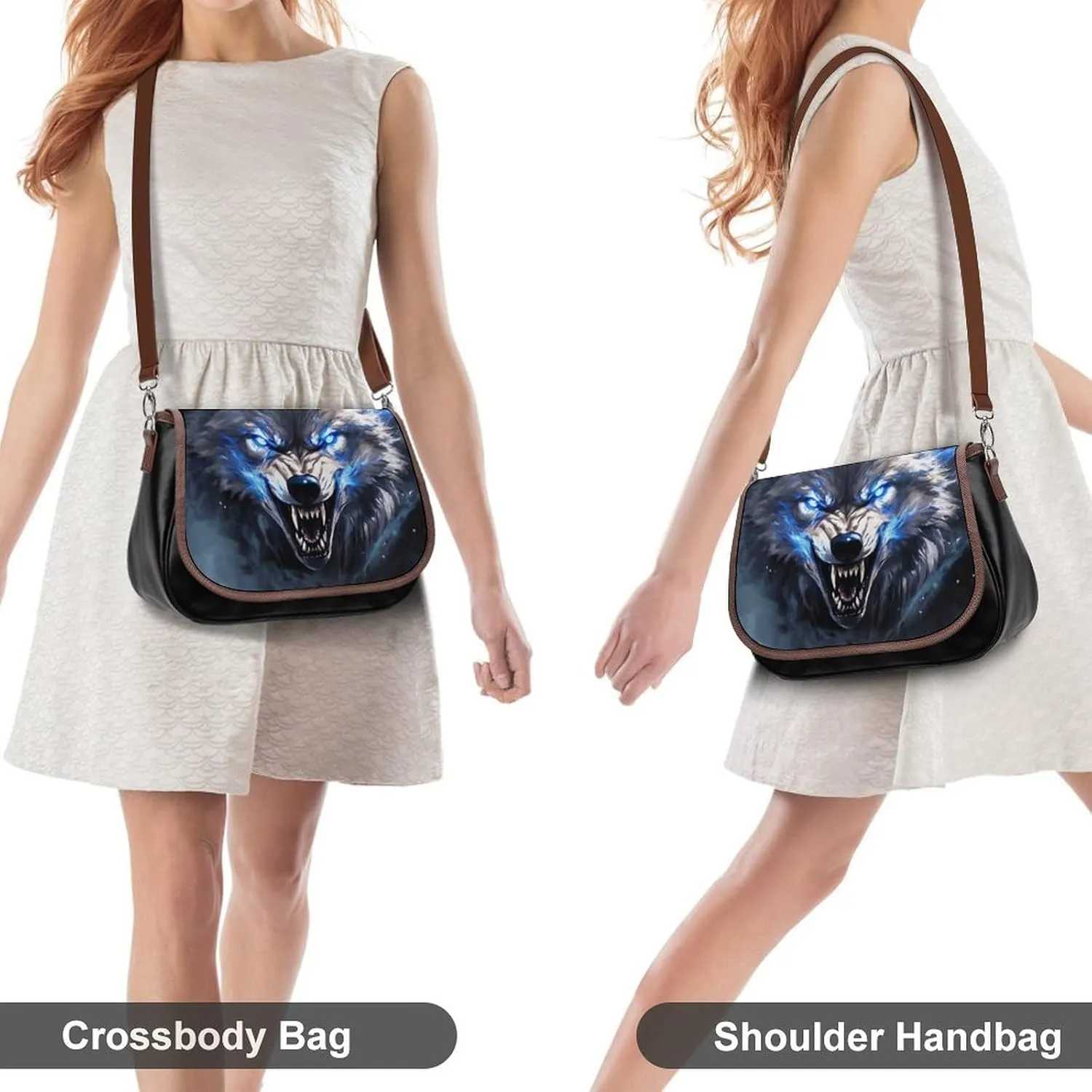 Womens PU Leather Crossbody Bag Lightweight Cellphone Purse Handbags with Adjustable Strap