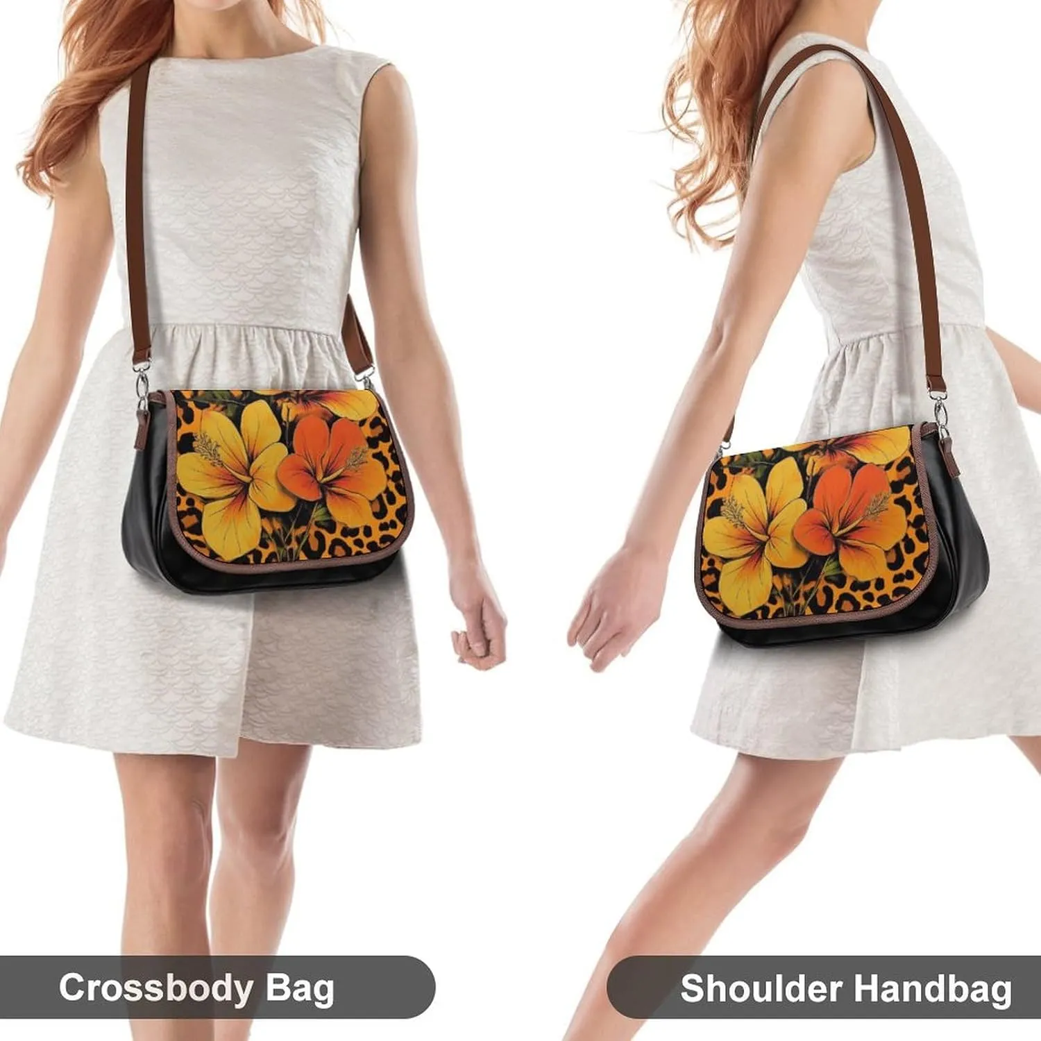 Womens PU Leather Crossbody Bag Lightweight Cellphone Purse Handbags with Adjustable Strap
