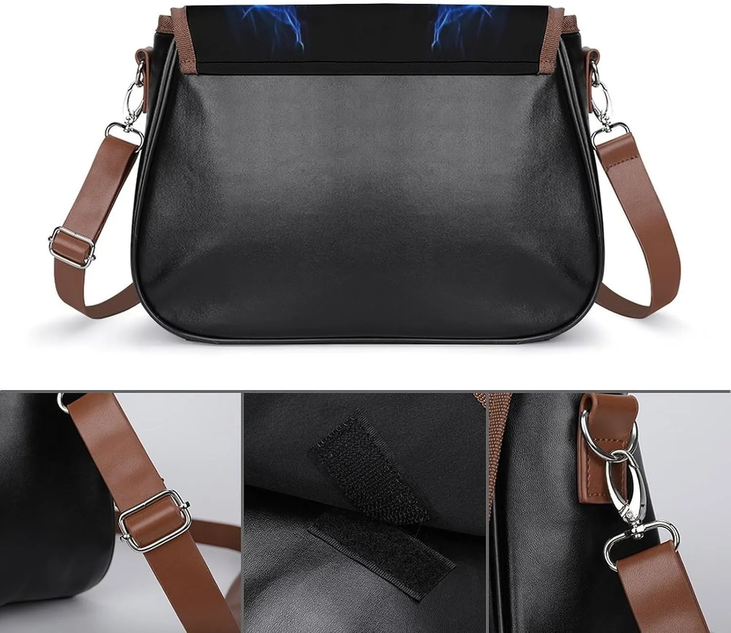 Womens PU Leather Crossbody Bag Lightweight Cellphone Purse Handbags with Adjustable Strap
