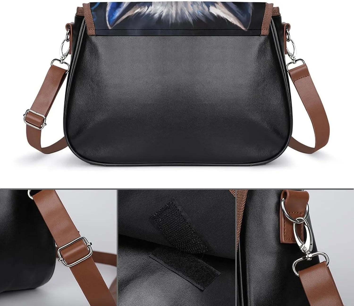 Womens PU Leather Crossbody Bag Lightweight Cellphone Purse Handbags with Adjustable Strap