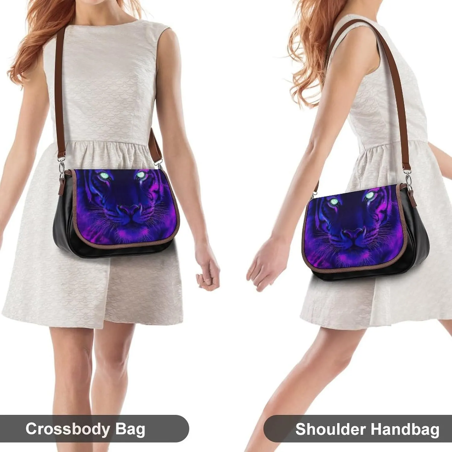 Womens PU Leather Crossbody Bag Lightweight Cellphone Purse Handbags with Adjustable Strap