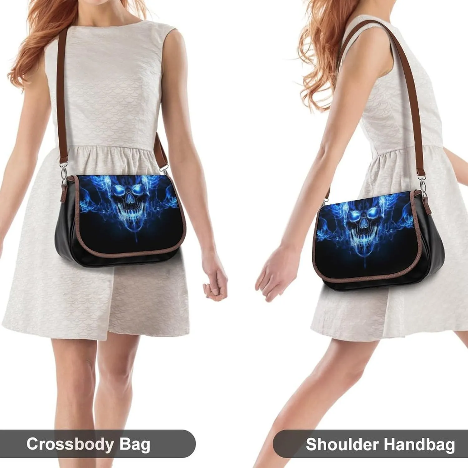 Womens PU Leather Crossbody Bag Lightweight Cellphone Purse Handbags with Adjustable Strap