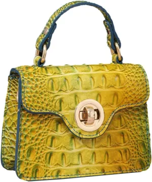 Womens PU Leather Crossbody Shoulder Bags Designer Crocodile Purse Small Totes Satchel Vintage Handbag Evening Clutch