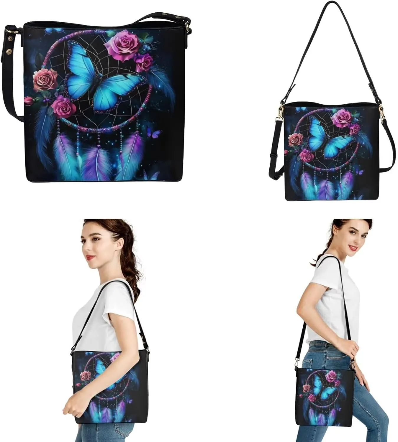 Womens Purses and Handbags Fashion Office Work Handbag Purse 2Pcs Set