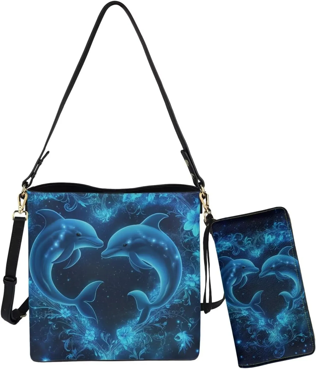 Womens Purses and Handbags Fashion Office Work Handbag Purse 2Pcs Set