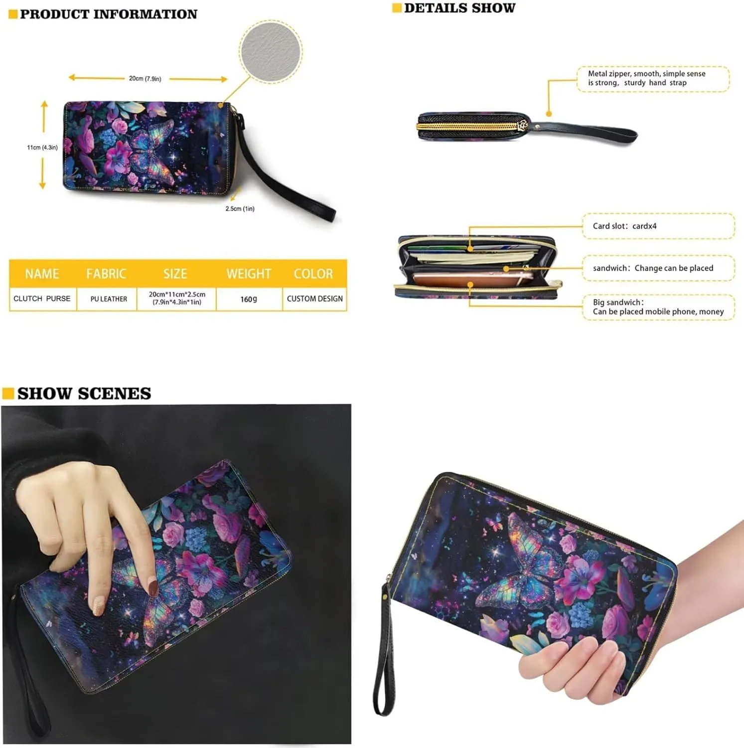 Womens Purses and Handbags Fashion Office Work Handbag Purse 2Pcs Set