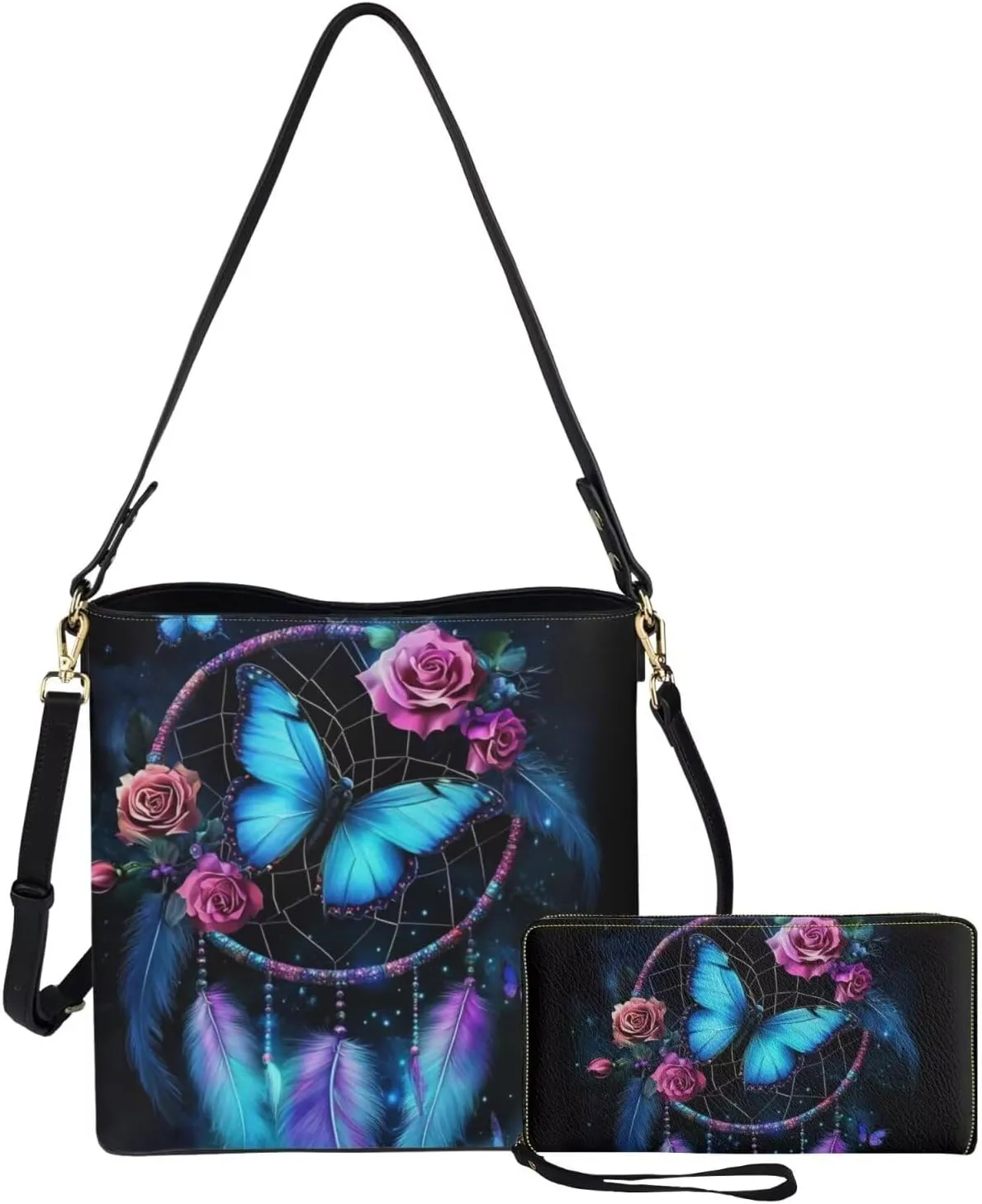 Womens Purses and Handbags Fashion Office Work Handbag Purse 2Pcs Set