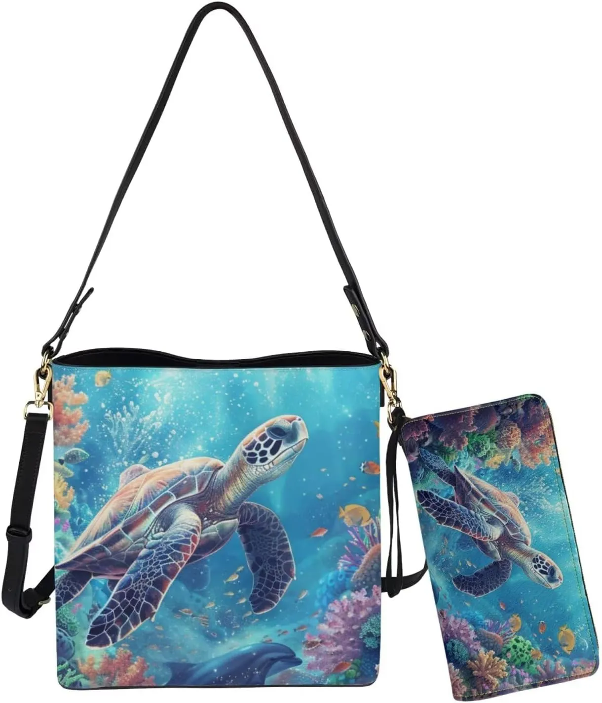 Womens Purses and Handbags Fashion Office Work Handbag Purse 2Pcs Set