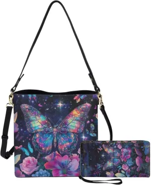 Womens Purses and Handbags Fashion Office Work Handbag Purse 2Pcs Set