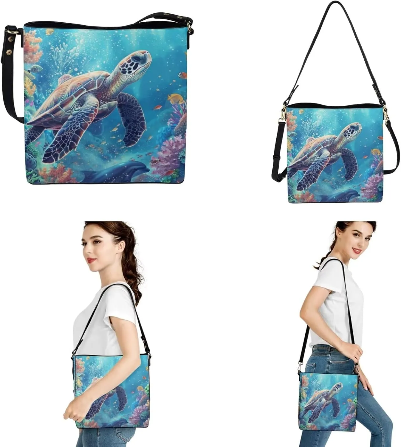 Womens Purses and Handbags Fashion Office Work Handbag Purse 2Pcs Set