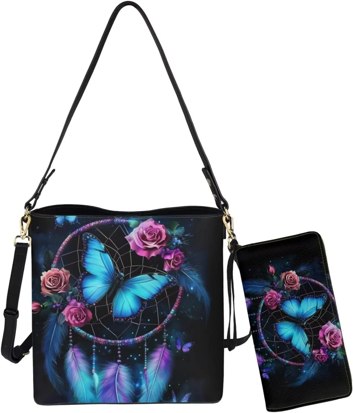 Womens Purses and Handbags Fashion Office Work Handbag Purse 2Pcs Set