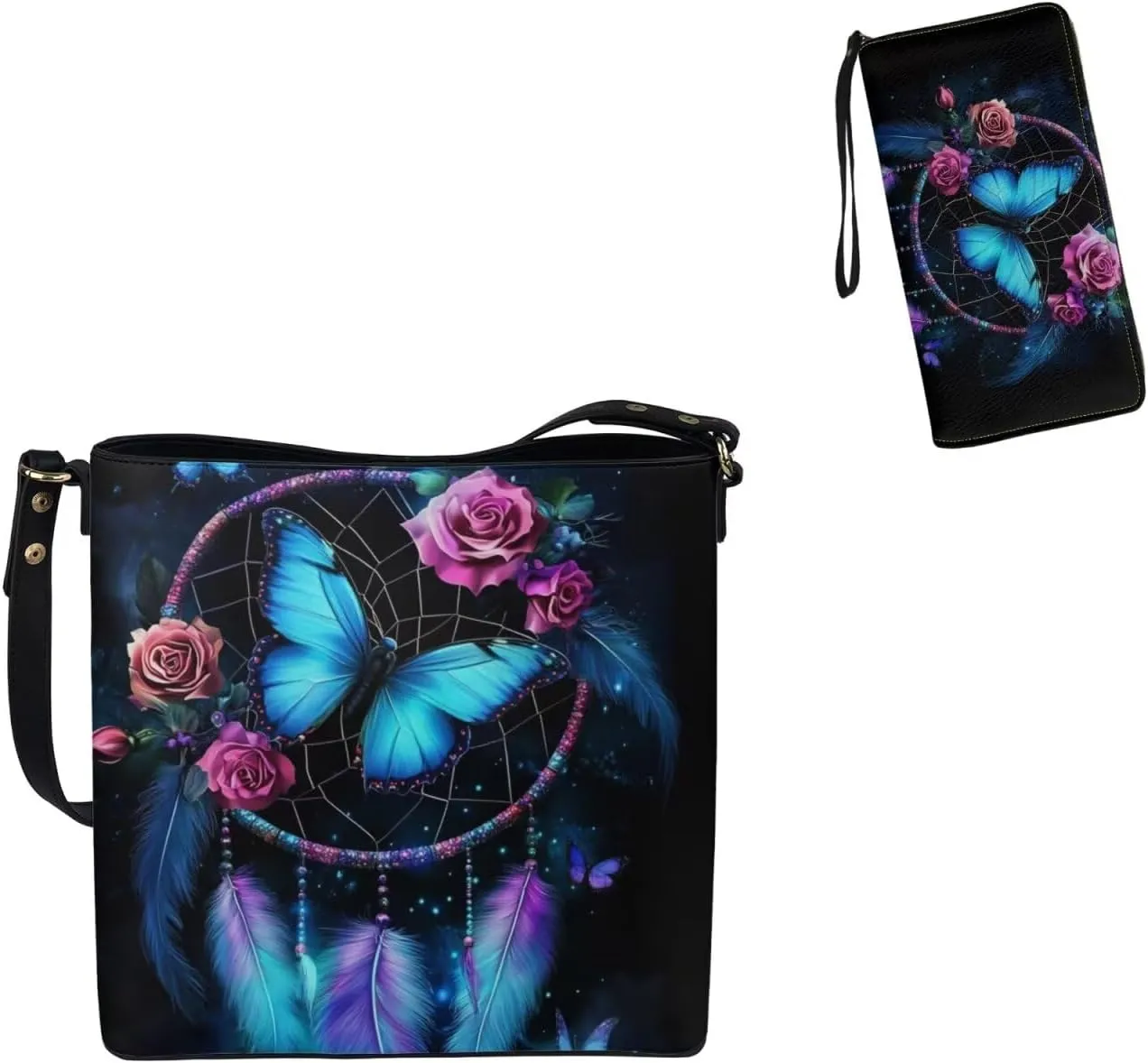 Womens Purses and Handbags Fashion Office Work Handbag Purse 2Pcs Set