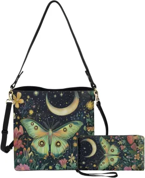 Womens Purses and Handbags Fashion Office Work Handbag Purse 2Pcs Set