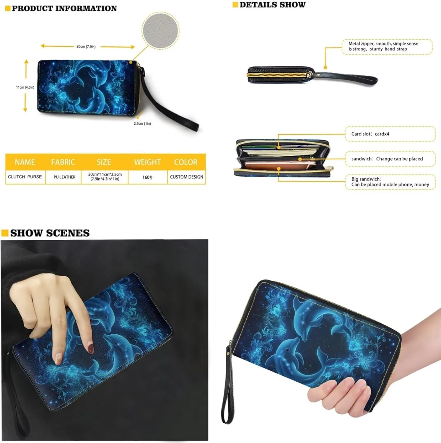 Womens Purses and Handbags Fashion Office Work Handbag Purse 2Pcs Set