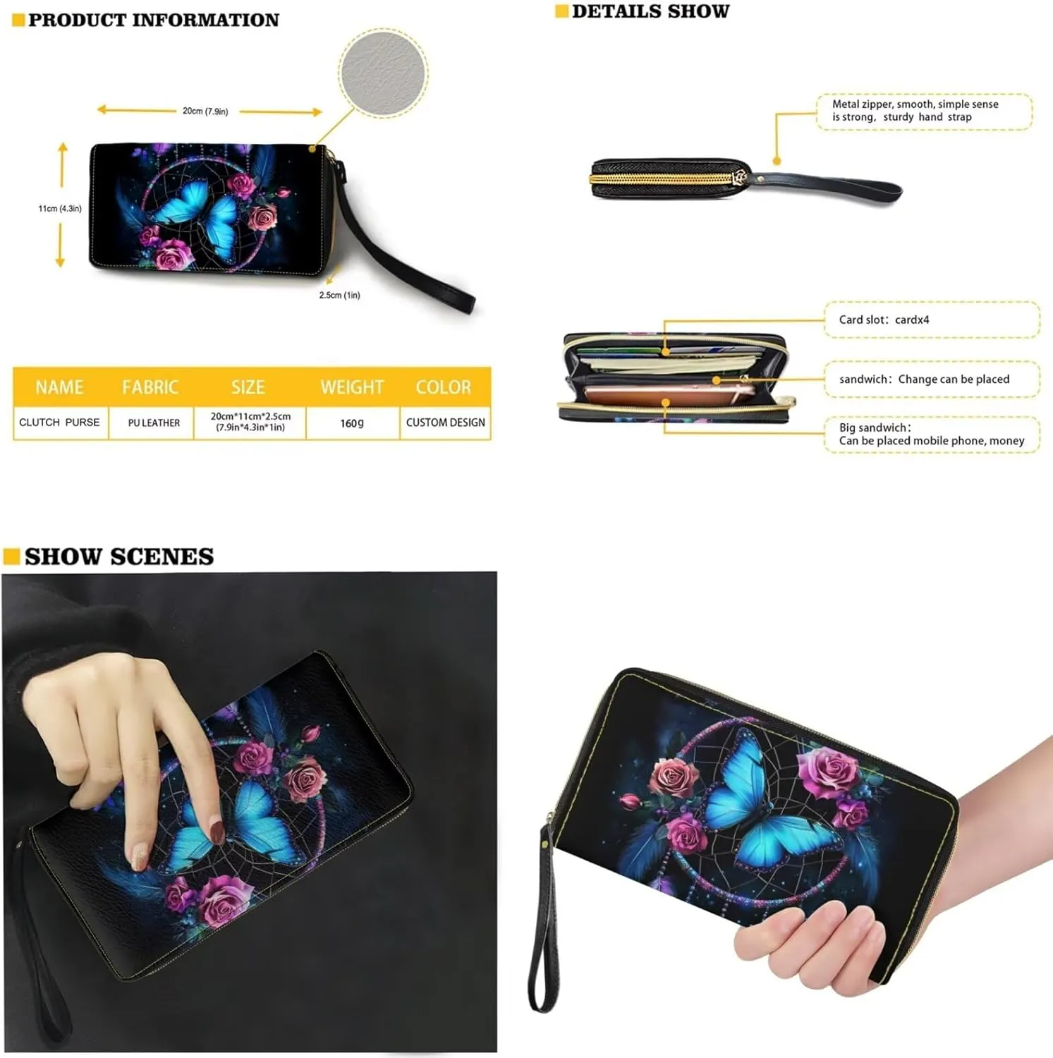Womens Purses and Handbags Fashion Office Work Handbag Purse 2Pcs Set