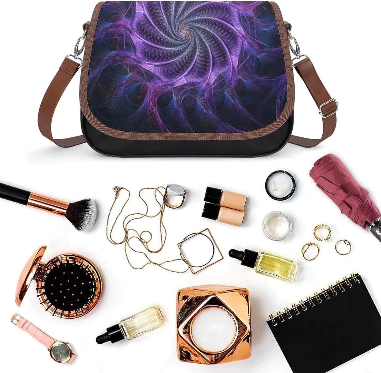 Womens Small Crossbody Purse with Adjustable Strap, Pu Leather Shoulder Bags for Travel Work