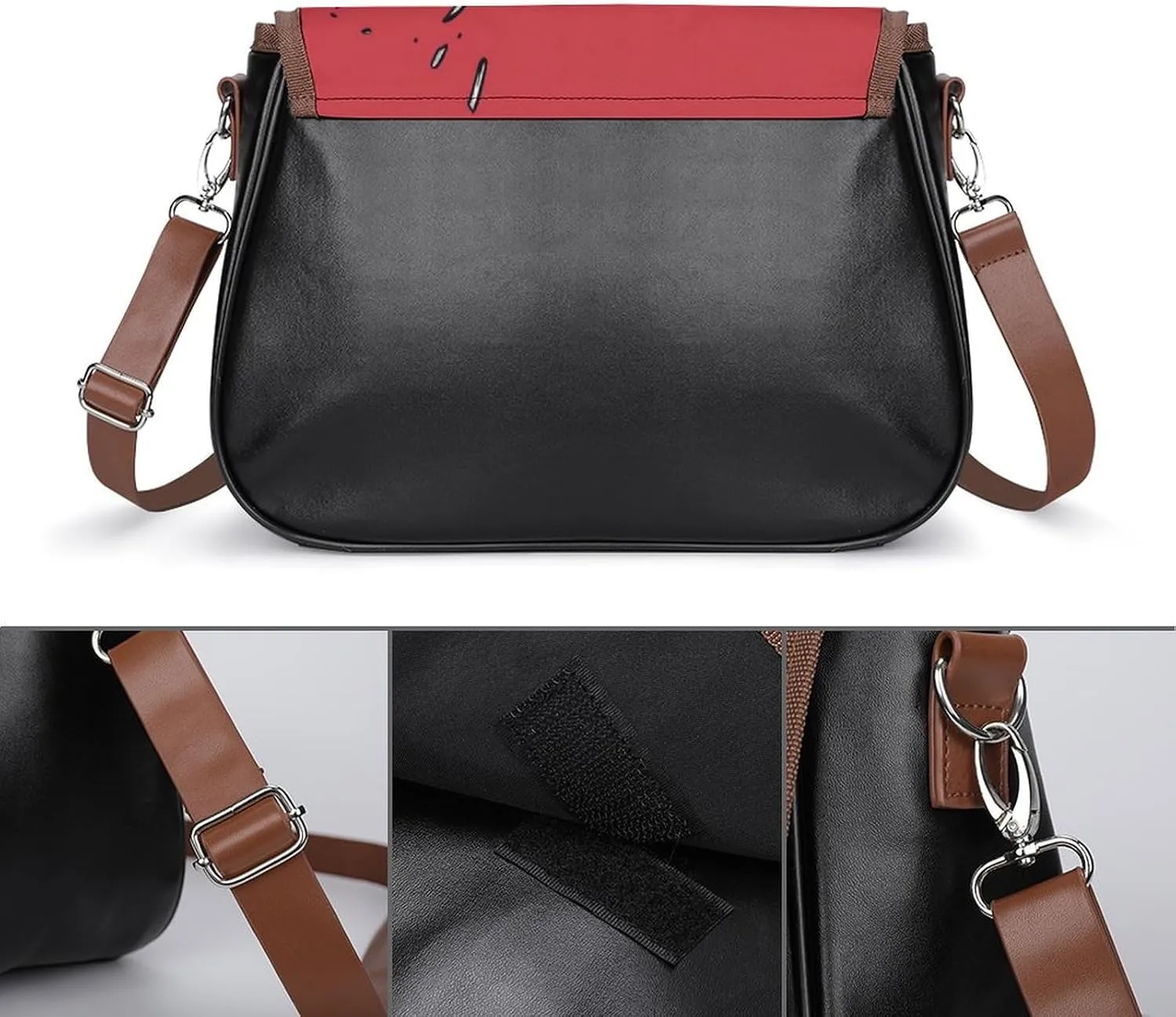 Womens Small Crossbody Purse with Adjustable Strap, Pu Leather Shoulder Bags for Travel Work