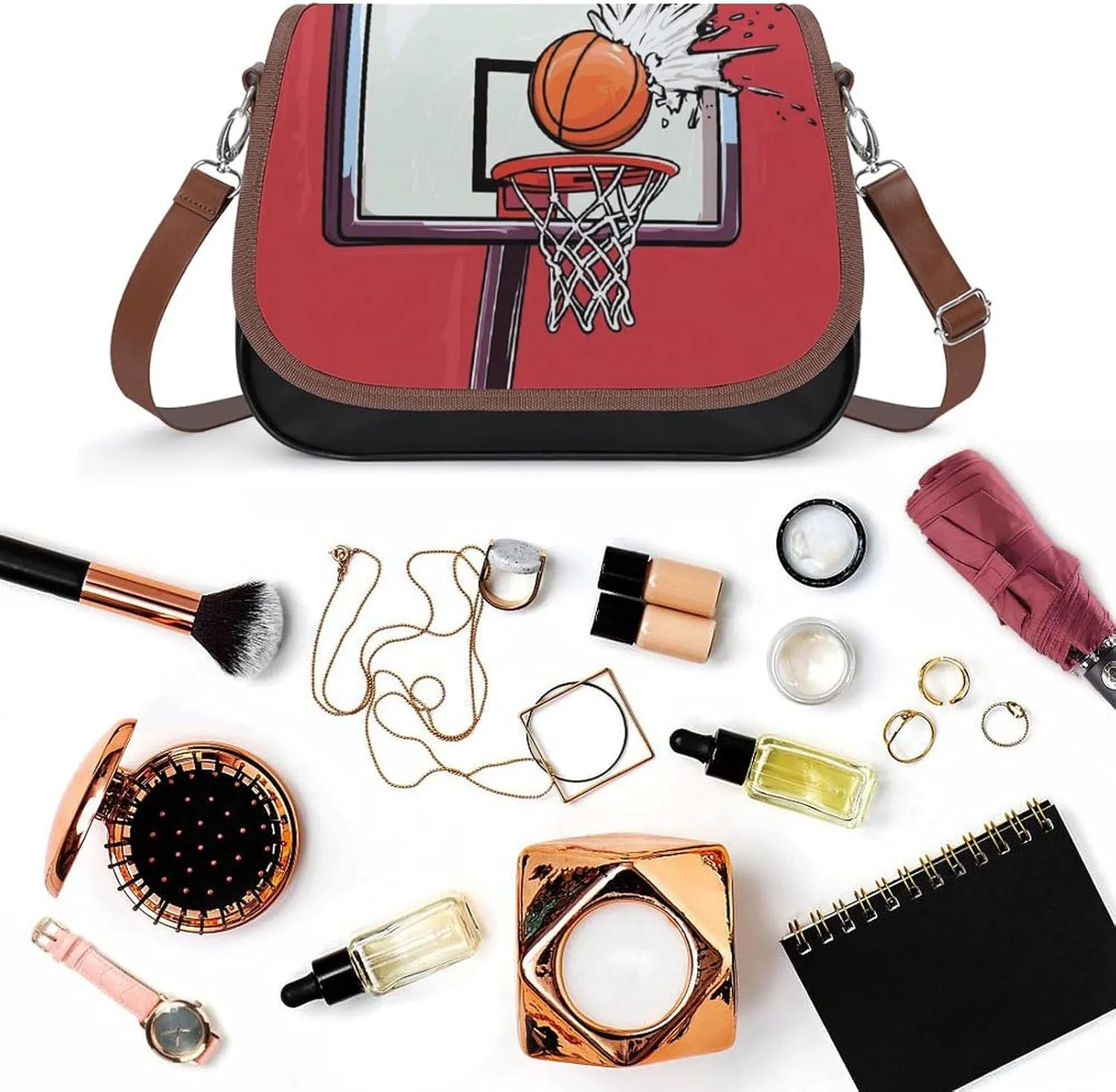 Womens Small Crossbody Purse with Adjustable Strap, Pu Leather Shoulder Bags for Travel Work