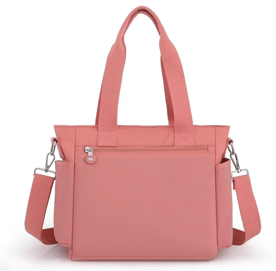 Women's Tote Bag Water Resistant Nylon Handbags Multi Pockets Crossbody Shoulder Bag
