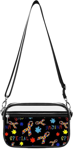 Women's Transparent Crossbody Bag Fashion Shoulder Bag With Adjustable Strap