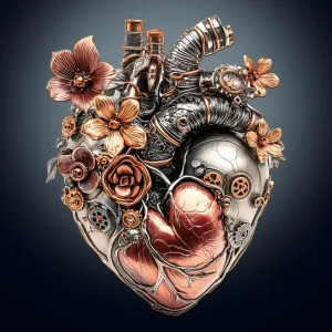 Wooden Puzzles for Adults, Mechanical Heart Wooden Jigsaw Puzzle, Unique Shaped Wood Puzzles Adult, Fun Gifts for Mother's Day, Heart Puzzle Home Decor (L-14.1 * 11.3in 220 Pieces)