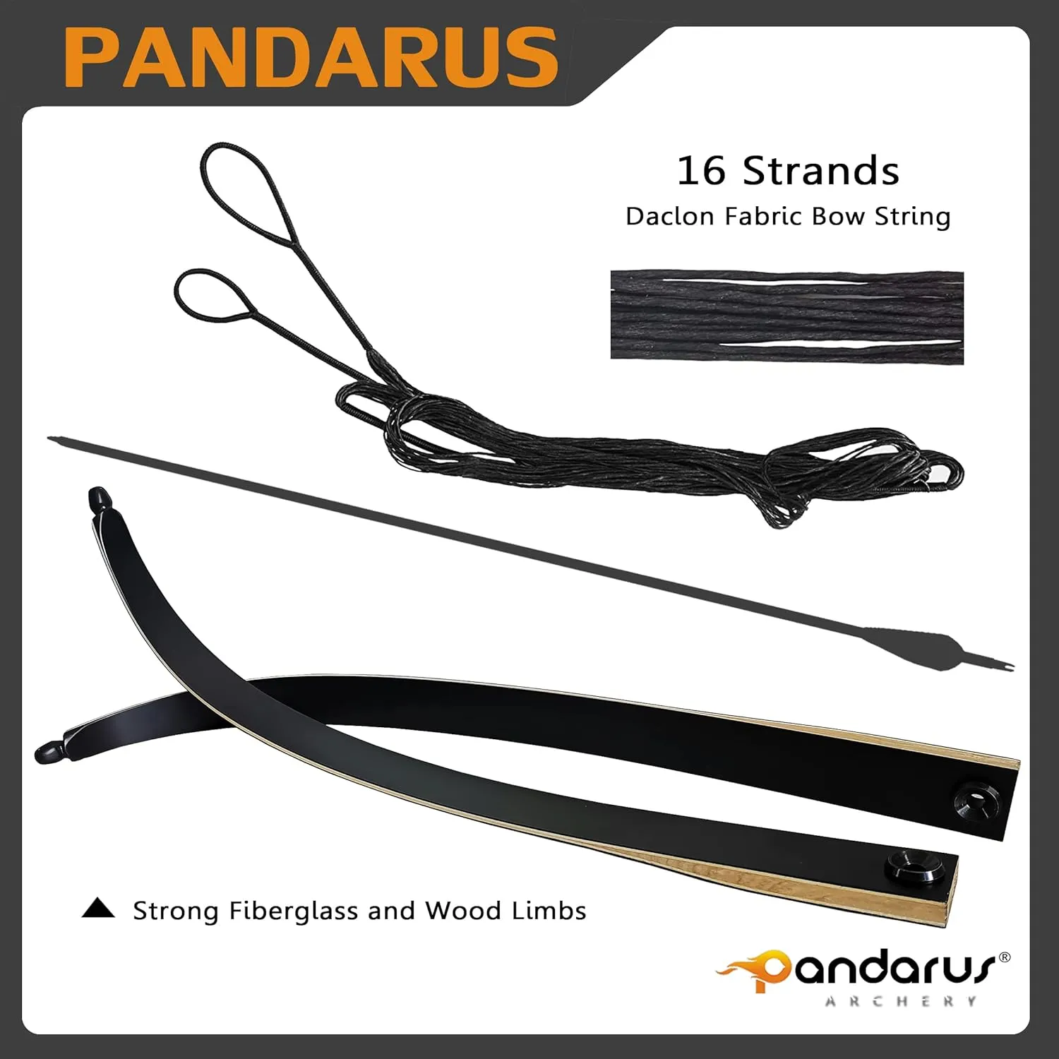 Wooden Takedown Recurve Bow 62" Right Handed for Outdoor Training Practice Recurve Bow for Adult & Youth Beginner