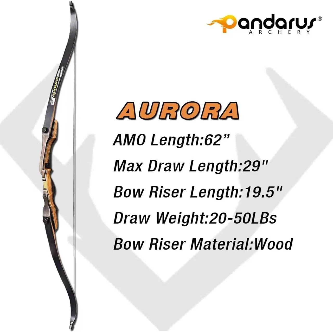Wooden Takedown Recurve Bow 62" Right Handed for Outdoor Training Practice Recurve Bow for Adult & Youth Beginner