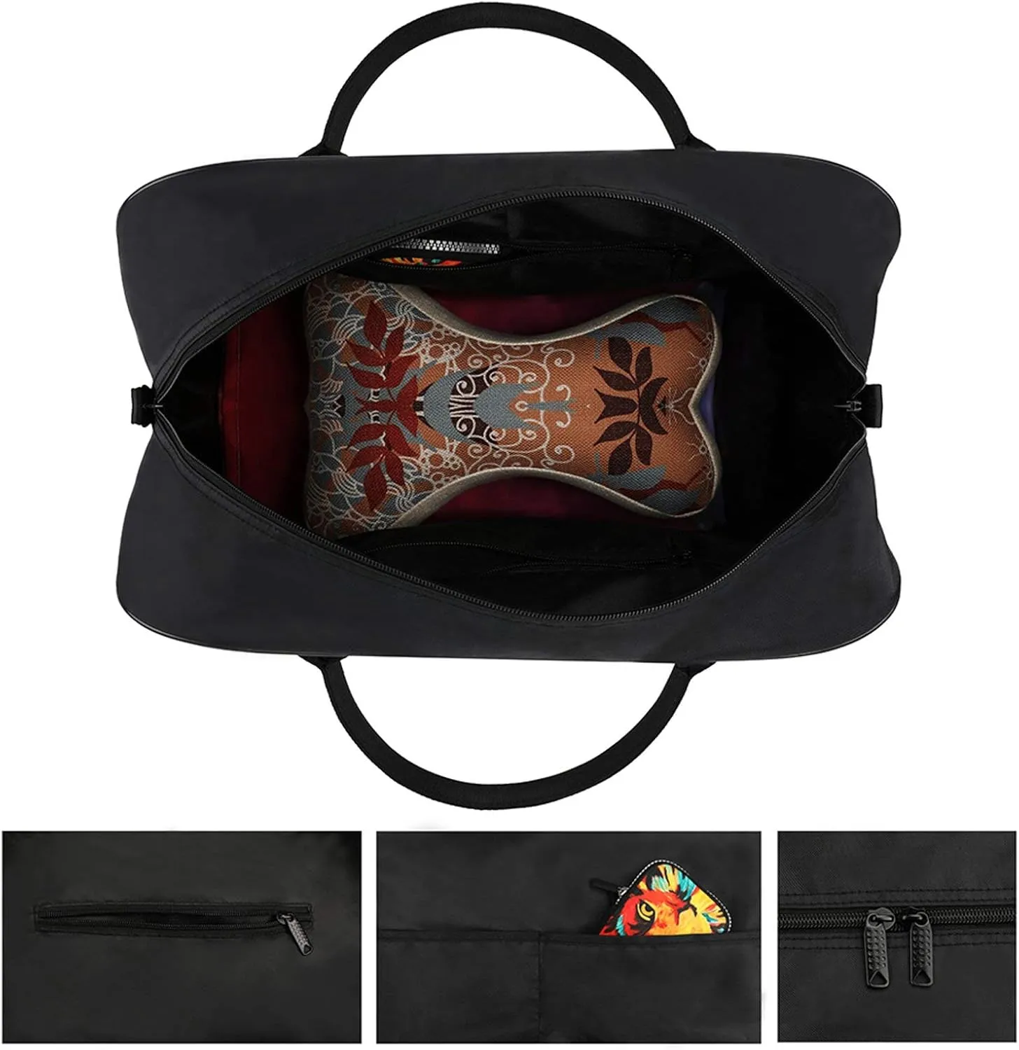 Wooden Wood Planks Fashionable Large Capacity Travel Handbag Unisex
