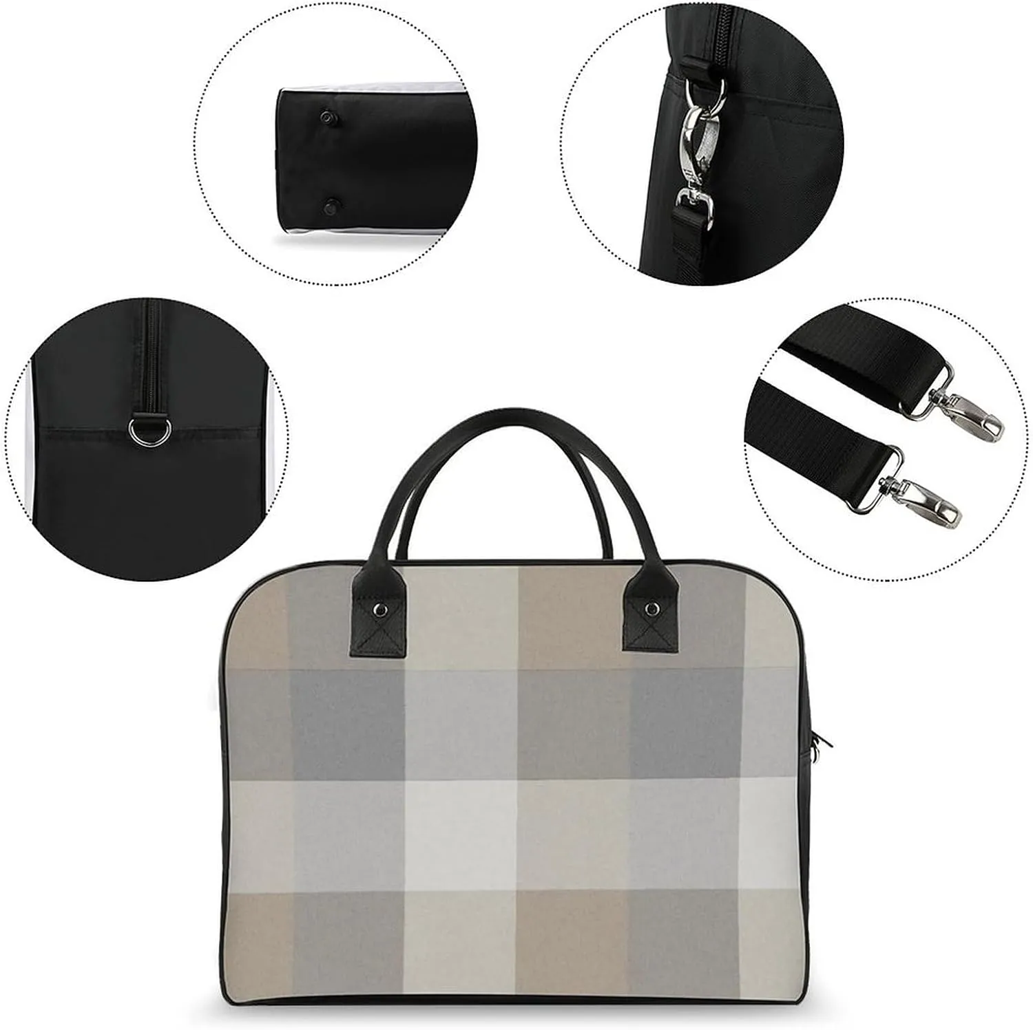 Wooden Wood Planks Fashionable Large Capacity Travel Handbag Unisex