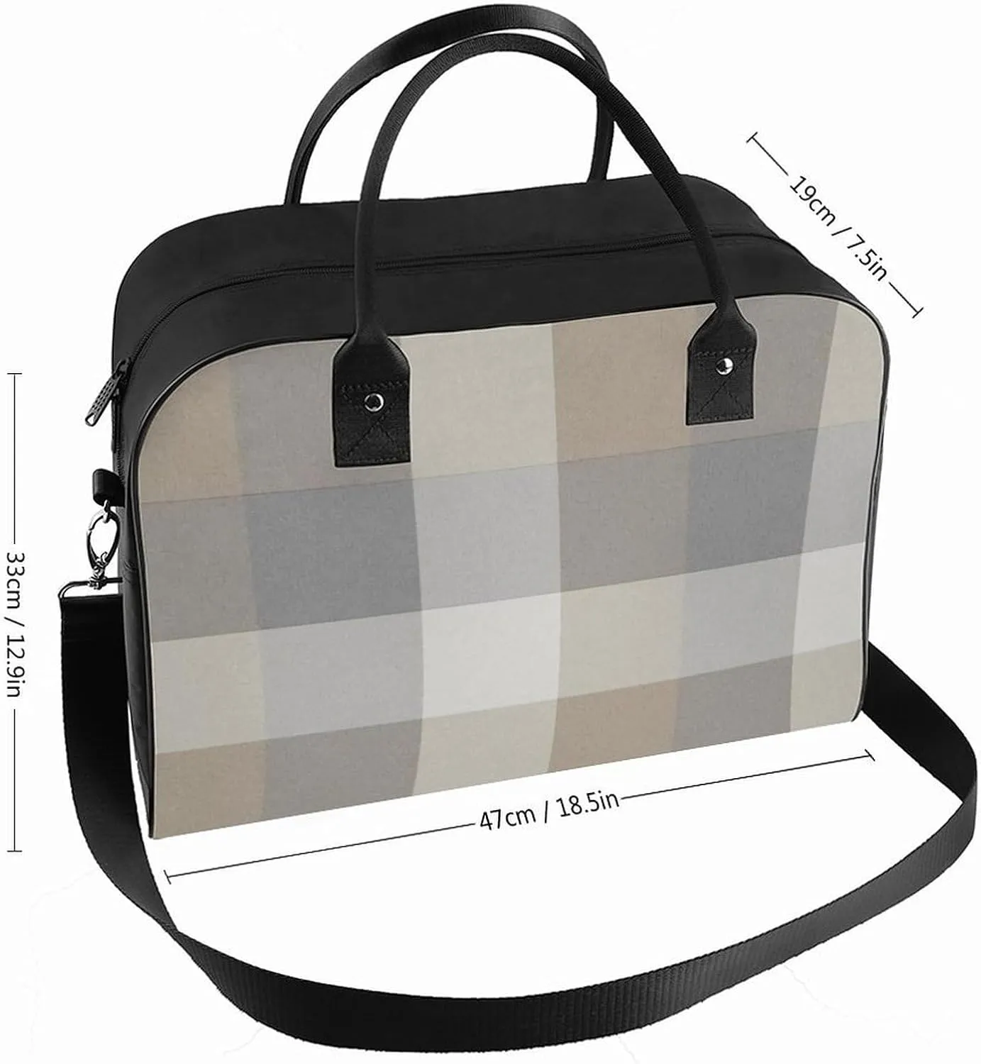 Wooden Wood Planks Fashionable Large Capacity Travel Handbag Unisex