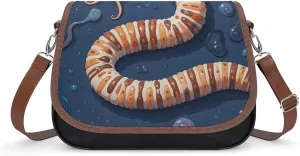 Worm Shape Biological Laptop Tote Bag Leather Computer Bags Lined Shoulder Purse Purses And Handbags Business Office Work Bag Top Handle Handbag for Women