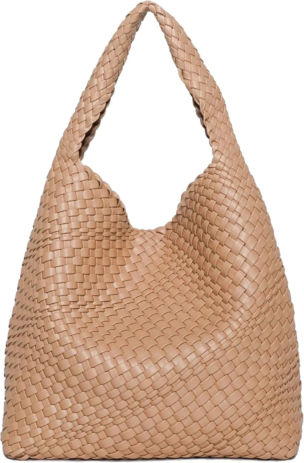 Woven Bag Purses and Handbags for Women, PU Leather Shoulder Bags Top-Handle Bags With Purses