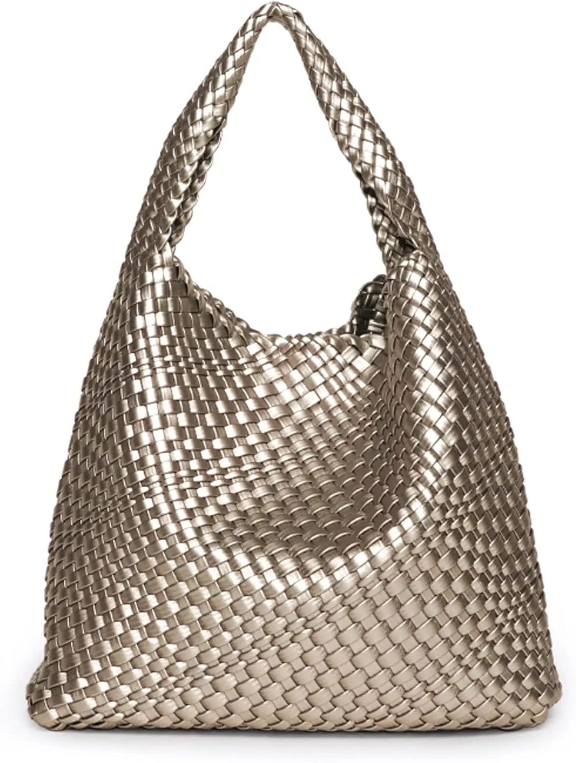 Woven Bag Purses and Handbags for Women, PU Leather Shoulder Bags Top-Handle Bags With Purses