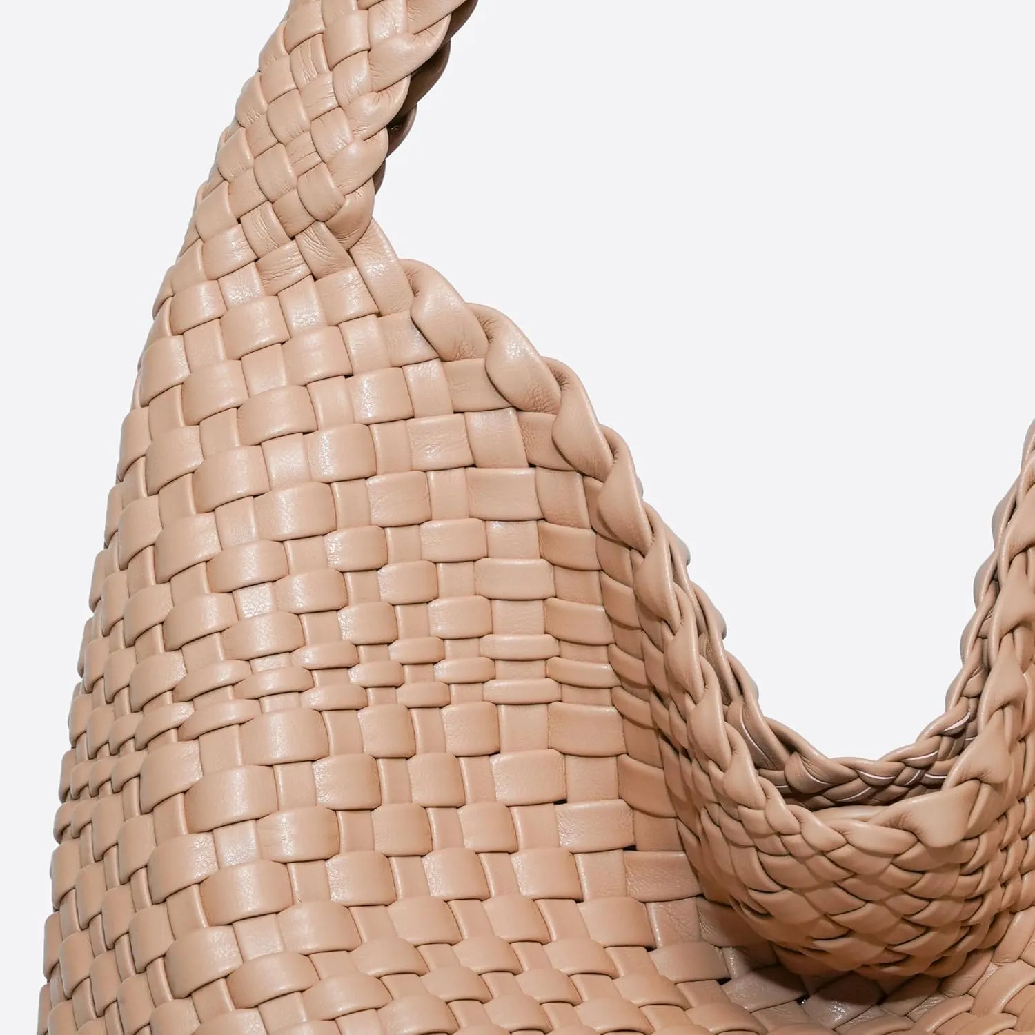 Woven Bag Purses and Handbags for Women, PU Leather Shoulder Bags Top-Handle Bags With Purses