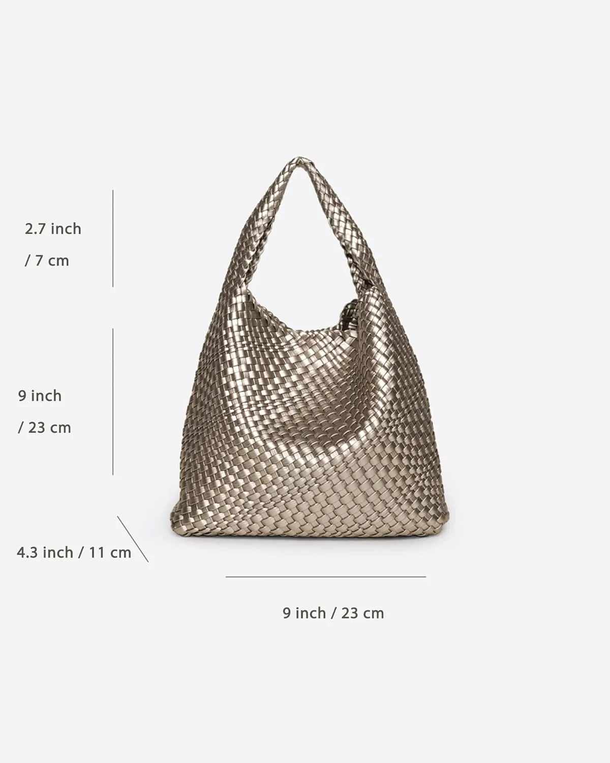 Woven Bag Purses and Handbags for Women, PU Leather Shoulder Bags Top-Handle Bags With Purses