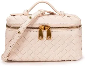 Woven Crossbody Bags for Women Woven Evening Clutch Purses Shoulder Bag PU Leather