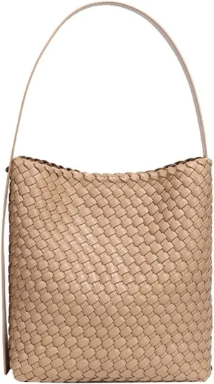 Woven Purses for Women PU Leather Shoulder Bag Chic Hobo Bag for Work Prom Cocktail Travel