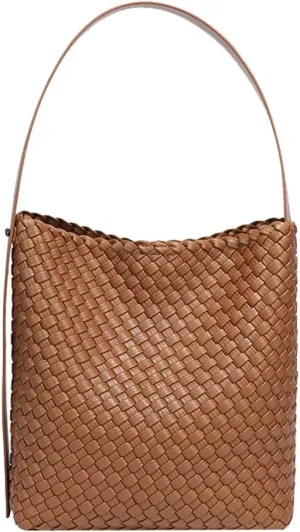 Woven Purses for Women PU Leather Shoulder Bag Chic Hobo Bag for Work Prom Cocktail Travel