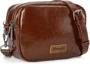 Wrangler Crossbody Bags for Women Shoulder Handbag with Dual Zipper Design