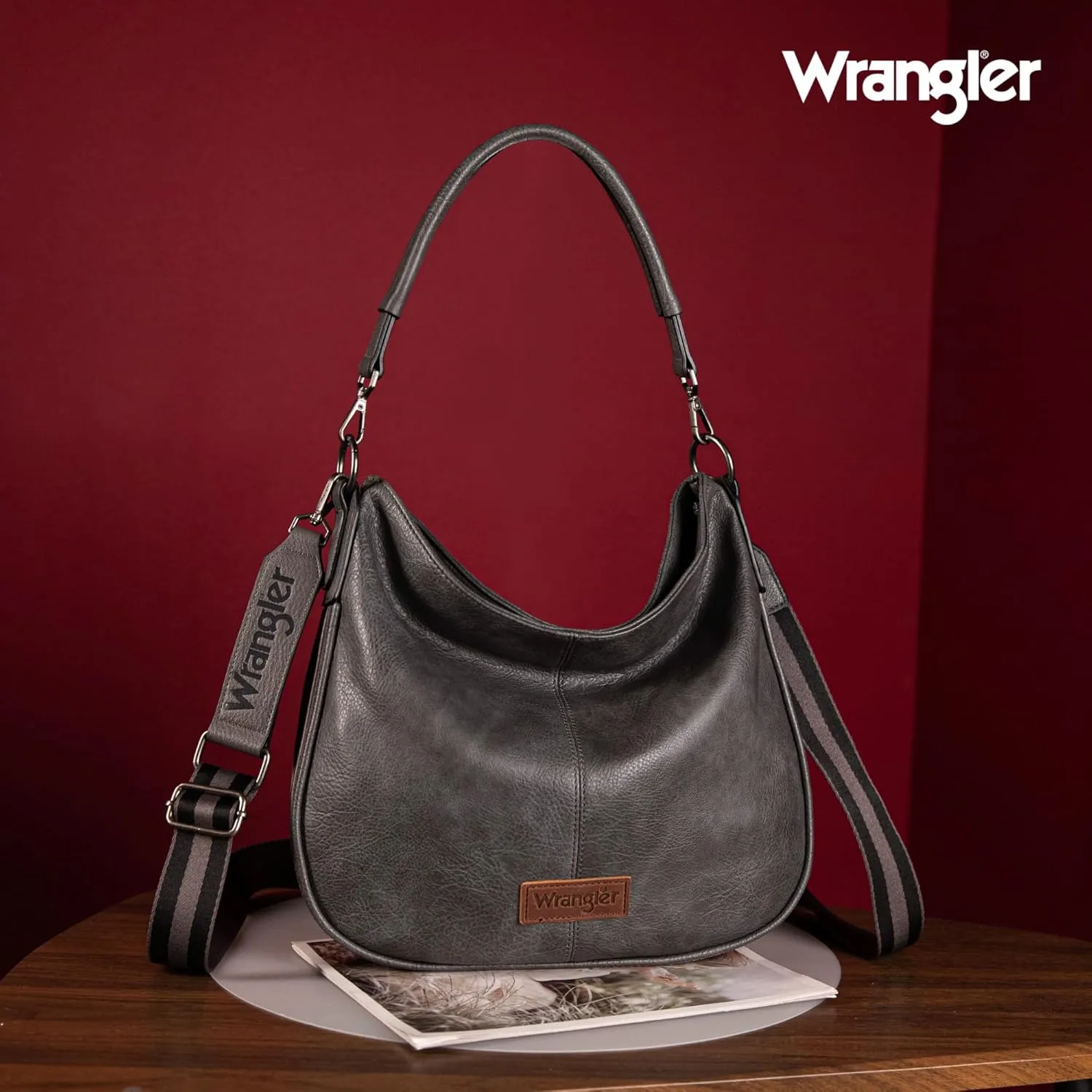 Wrangler Hobo Bags Large Crossbody Bag for Women Shoulder Purse Handbags with Adjustable Strap